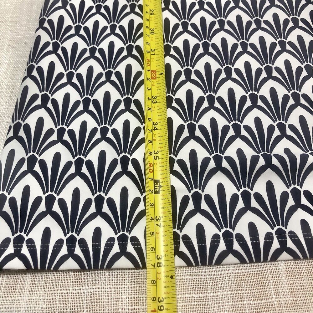 Talbots Effortless Jersey Dress S Blue White Fan Print Sleeveless V Neck Coastal - Picture 13 of 13
